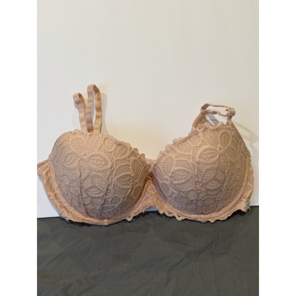 Lace Push-Up Bra Victoria's Secret PINK Date Lace Push-Up Bra Peach nwt 34C
